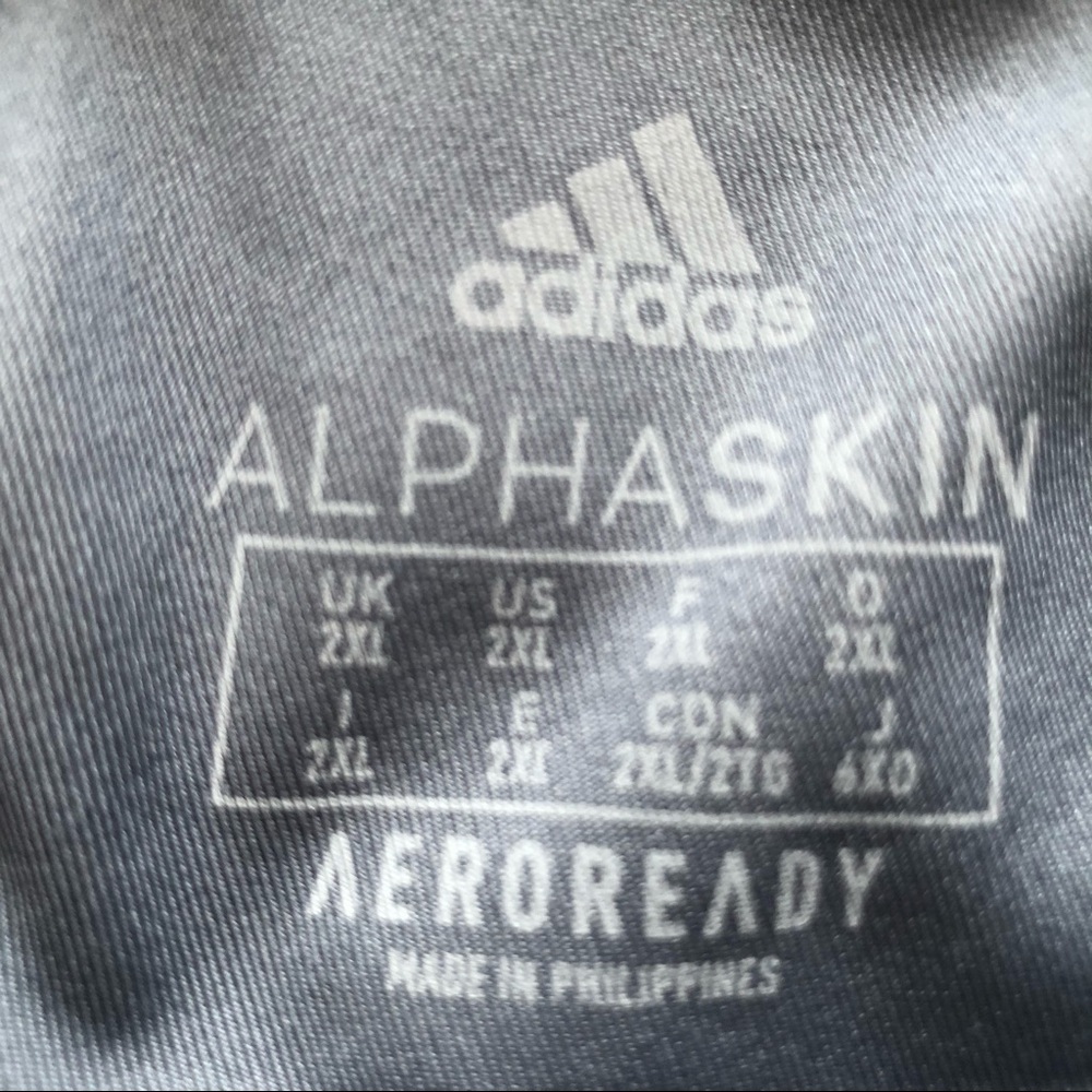 ADIDAS ALPHASKIN Compression Shorts Size XXL Workout Gym Active - Picture 4 of 8